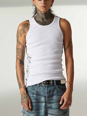 Street Ribbed Slim Fit Printed Vest - thumbnail 11