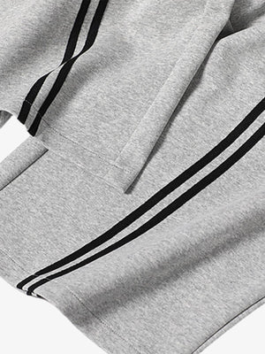 Cotton Web Stitching Letter Print Drawstring Barrel Pants - thumbnail 7