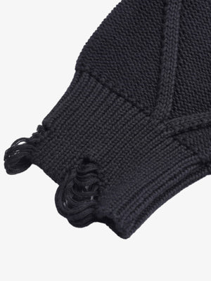 Paint Spray Hole Cable Crewneck Sweater - thumbnail 7