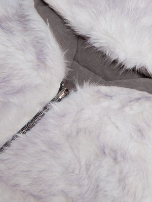 Oversized Reversible Fur Hooded Jacket - thumbnail 13