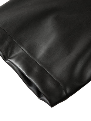 Cleanfit Short-Sleeve PU Leather Shirt - thumbnail 8