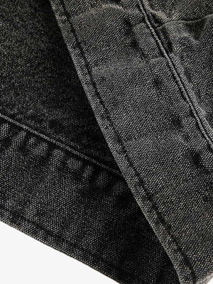 Washed And Distressed Dark Graffiti Patchwork Jacket - thumbnail 7