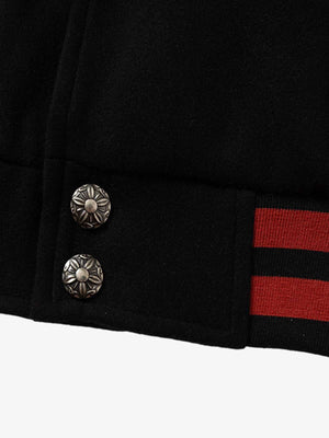 Retro Heavy Design Flight Baseball Jacket - thumbnail 8