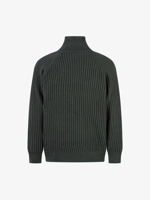 Vintage Faux Two-Piece Layered Collar Turtleneck Sweater - thumbnail 3