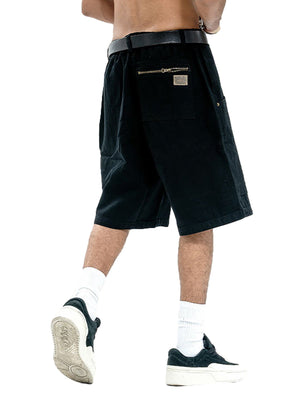 Retro Structured Design Cargo Shorts - thumbnail 10