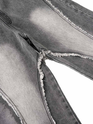 Drawstring jeans – raw seam close-up | XoKool