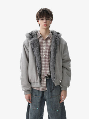 Street Fur Reversible Hooded Jacket - thumbnail 3