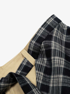 Plaid Decorative Patchwork Loose Pants - thumbnail 7