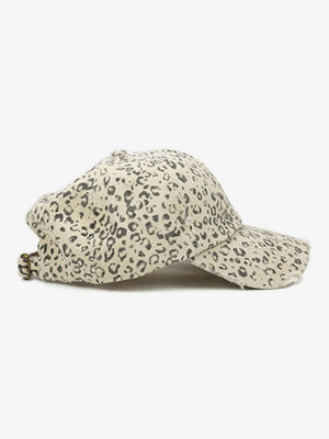 Vintage Leopard Print Distressed Baseball Cap - thumbnail 8