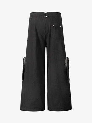 Street Metal Stud Zipper Multi-Pocket Workwear Casual Pants - thumbnail 2