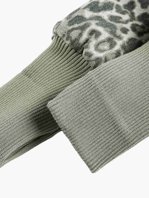 Retro Cheetah Fur Collar Cotton Jacket - thumbnail 11