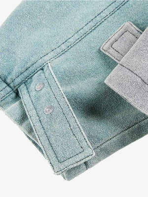 High Street Multi-Pocket Color-Block Patchwork Work Jacket - thumbnail 5