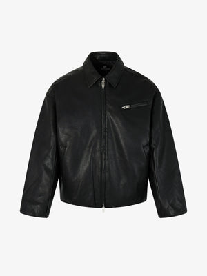 Streetwear Motorcycle Leather Bomber Jacket - thumbnail 1