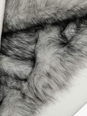 Vintage Dirty Dyed Washed Faux Fur Collar Padded Jacket - thumbnail 12