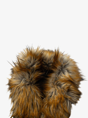 Street Dark Shadow Fur Collar Quilted Bomber Jacket - thumbnail 12
