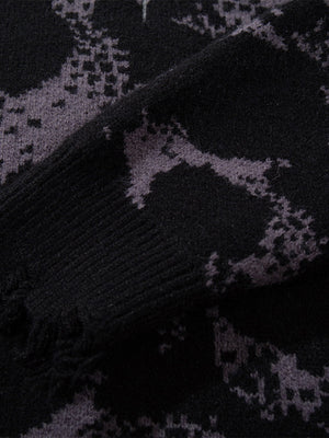 Dark Street Skull Frayed Hem Sweater - thumbnail 15
