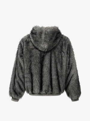 Street Fur Reversible Hooded Jacket - thumbnail 12