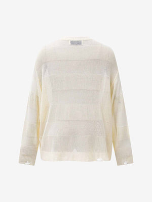 Vintage Hollow Ripped Knit Sweater - thumbnail 10