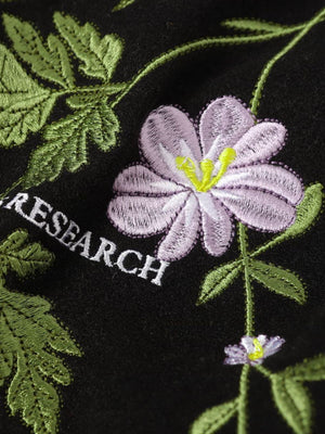 Retro Floral Embroidery Baseball Jacket - thumbnail 4