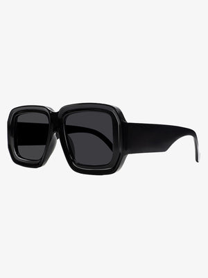 Retro Square Frame Wide Temple Sunglasses - thumbnail 6