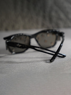 Streetwear Metal Rivet Curved Lens Glasses - thumbnail 9