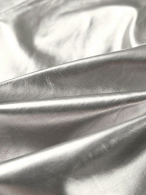 Number 11 Reflective Metallic Leather Track Jacket - thumbnail 17
