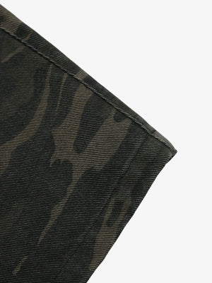 Vintage Camouflage Print Multi-Pocket Cargo Barrel Pants - thumbnail 5
