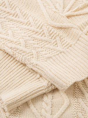 Vintage Diamond Knit Half Placket Sweater - thumbnail 8