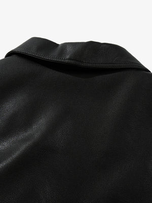Streetwear Motorcycle Leather Bomber Jacket - thumbnail 8