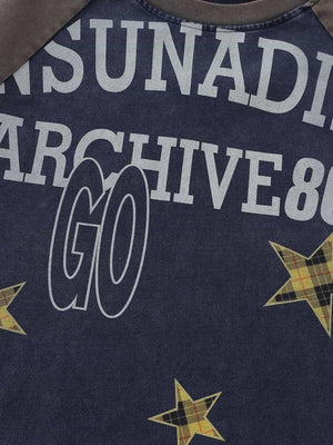 Retro Distressed Motorcycle Colorblock Sweatshirt - thumbnail 3