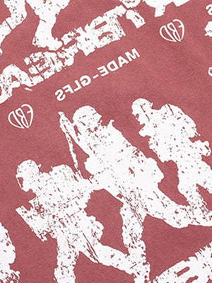Rock Style Retro Letter Print T-shirt - thumbnail 9