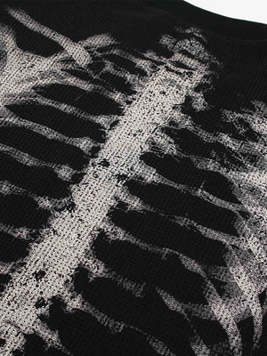 Skeleton Graphic Waffle Sweatshirt - thumbnail 11