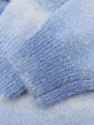 Retro Gradient Stripe Jacquard Sweater - thumbnail 4