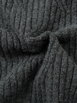 Knitted Distressed Diamond Pattern Raw Edge Sweater - thumbnail 9