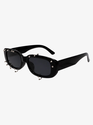 Retro Punk Studded Small Square Frame Sunglasses - thumbnail 5
