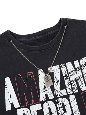 Graphic Lettering Chain Vest - thumbnail 4