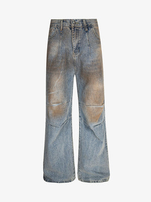 Retro Distressed Dirty Jeans - thumbnail 1