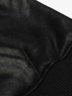 Vintage Leather Badge Fleece-lined Hooded Zip Bomber Jacket - thumbnail 9