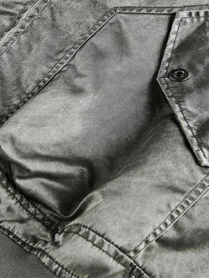 Retro Utility Nylon Patchwork Bomber Jacket - thumbnail 5