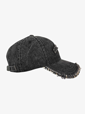 Street Washed Distressed Letter Embroidered Baseball Cap - thumbnail 6