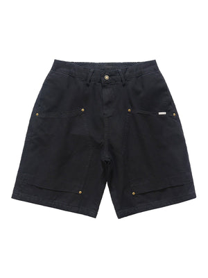 Retro Structured Design Cargo Shorts - thumbnail 9