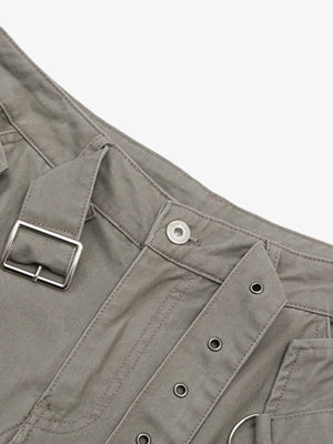 Multi-Pocket Cargo Flared Pants - thumbnail 5