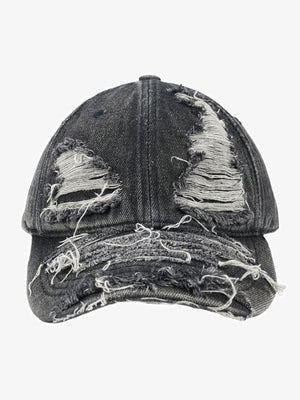 Retro Distressed Street Denim Baseball Cap - thumbnail 7