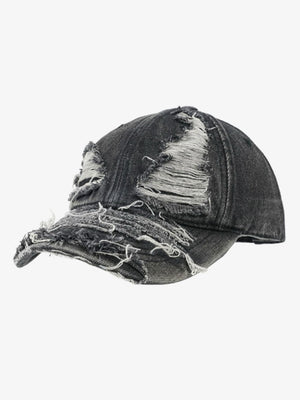 Retro Distressed Street Denim Baseball Cap - thumbnail 3