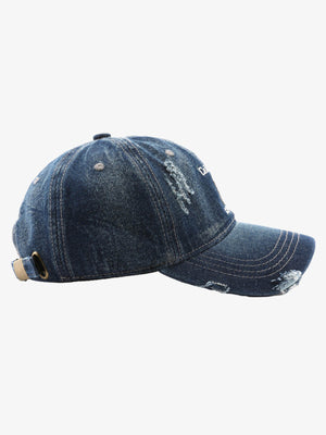 Retro Washed C Distressed Denim Baseball Cap - thumbnail 5