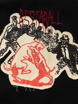 Retro Heavy Design Flight Baseball Jacket - thumbnail 3