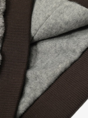 Retro Reversible Fleece Lined Zip-up Hooded Jacket - thumbnail 14