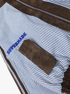 Retro Badge Embroidery Contrast Cropped Jacket - thumbnail 5
