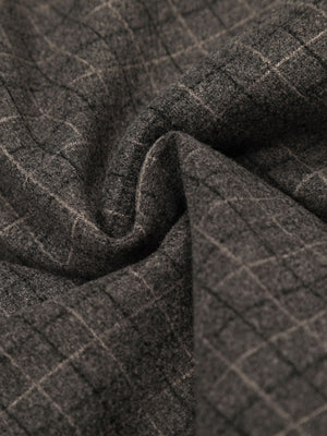 Retro Plaid Fur Collar Warm Padded Jacket - thumbnail 13