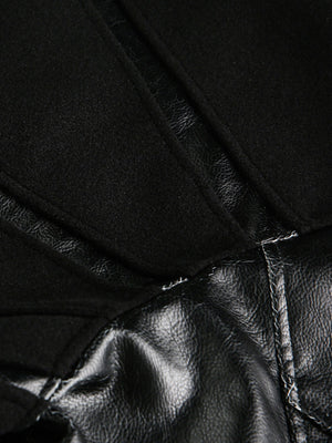Vintage Leather Bomber Baseball Jacket - thumbnail 10
